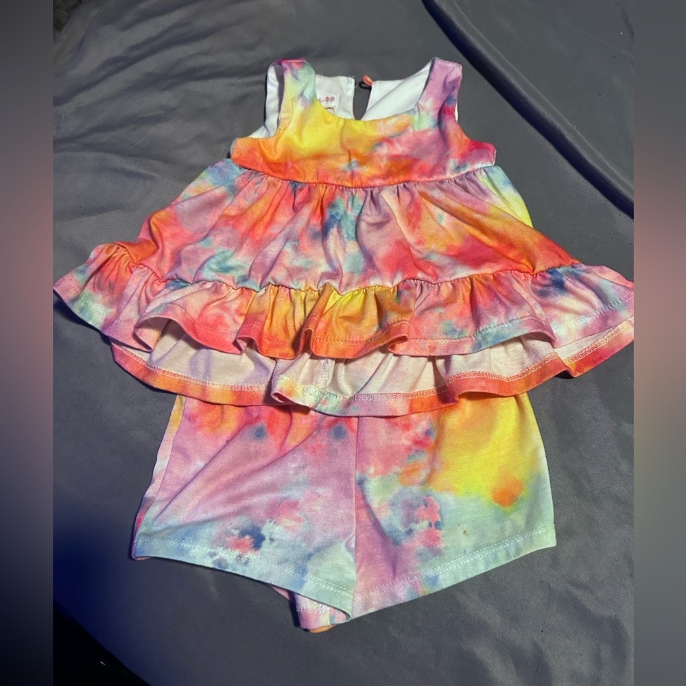 Bonnie Baby tie dye short set 12M